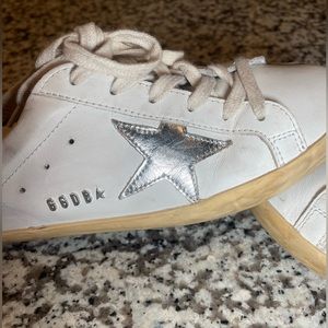 GOLDEN GOOSE
Superstar Sabot distressed leather slip-on sneakers SIZE 37